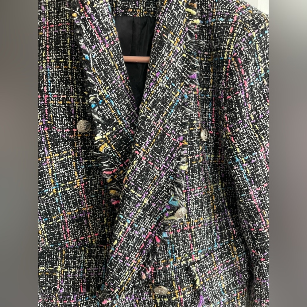 Multicolored Blazer. Silver Button Details. - image 4